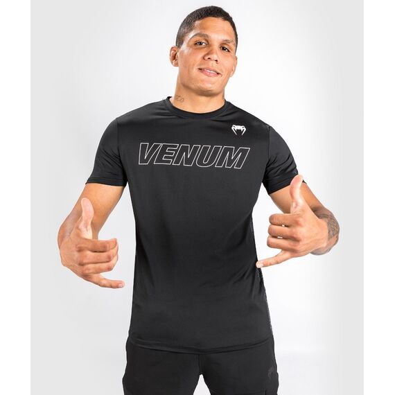 Venum Classic Evo Dry Tech T-Shirt - Black/White - L, Size: L, Colour: Schwarz