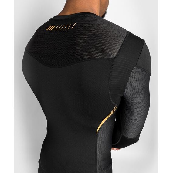 Venum Tempest 2.0 Rashguard Long Sleeves â€“ Black/Gold - XL, Colour: Schwarz, Size: XL, 2 image