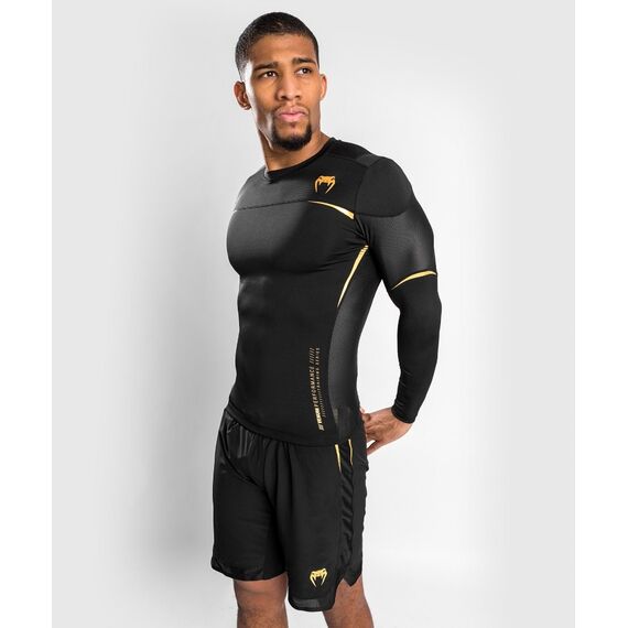 Venum Tempest 2.0 Rashguard Long Sleeves â€“ Black/Gold - XL, Colour: Schwarz, Size: XL, 3 image