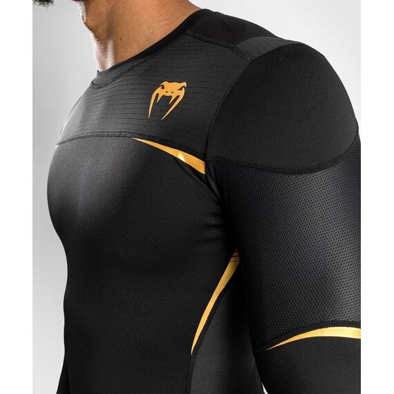 Venum Tempest 2.0 Rashguard Long Sleeves â€“ Black/Gold - XL, Colour: Schwarz, Size: XL, 5 image