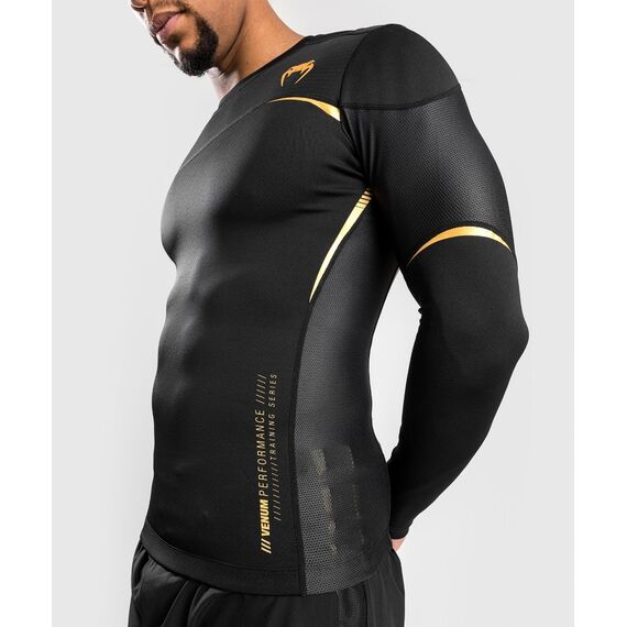 Venum Tempest 2.0 Rashguard Long Sleeves â€“ Black/Gold - XL, Colour: Schwarz, Size: XL, 6 image