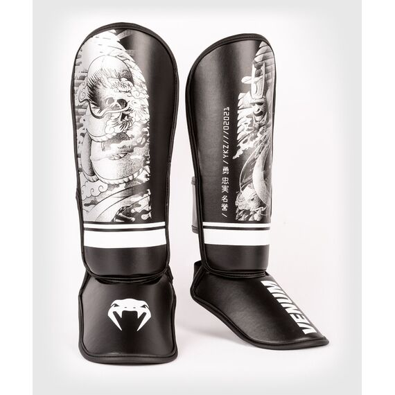 Venum YKZ21 Shin Guards - For Kids - Black/White - S, Colour: Schwarz, Size: S, 6 image