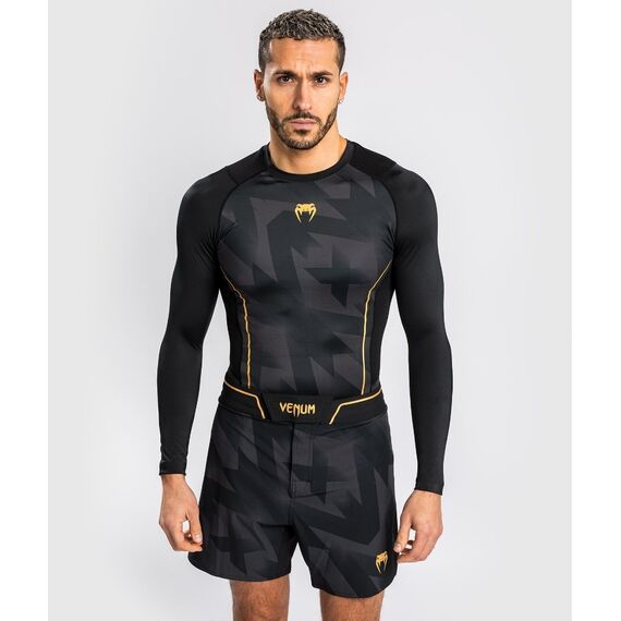 Venum Razor Rashguard Long Sleeves - Black/Gold - S, Size: S, Colour: Schwarz, 3 image