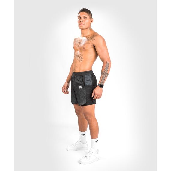 Venum Biomecha 2-In-1 Training Shorts - Black/Grey - XL, Size: XL, Colour: Schwarz