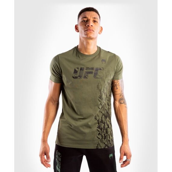 UFC Authentic Fight Week Men's Short Sleeve T-shirt, Colour: Khaki, Size: S