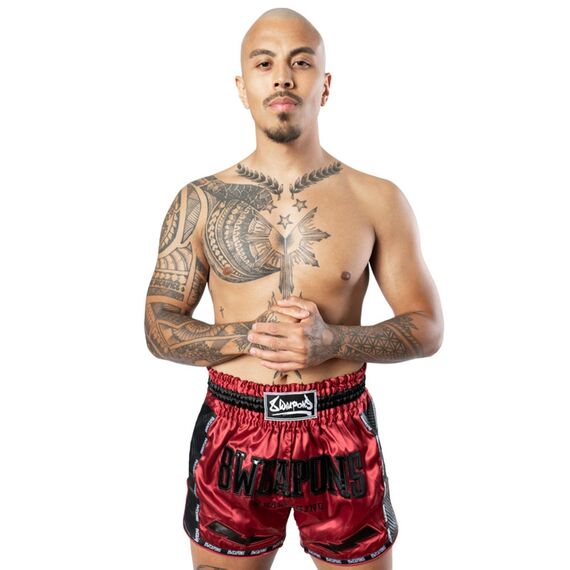 8 Weapons Muay Thai Shorts Carbon -  Dawn, Colour: Rot, Size: XXL, 5 image