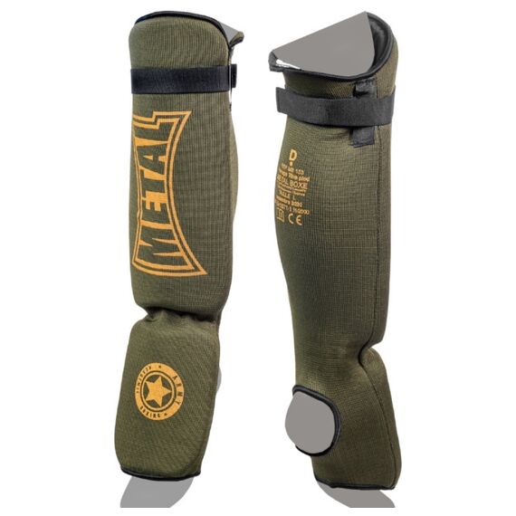 Shin-Foot Guard, Colour: Khaki, Size: XL