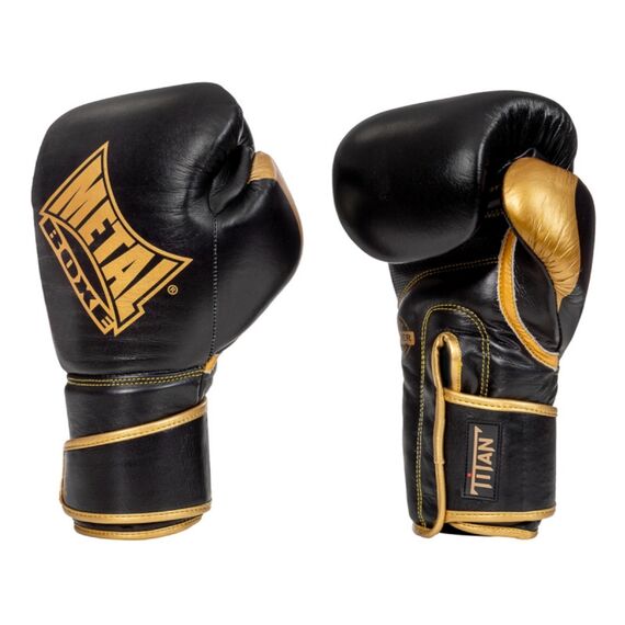 Titan Boxing Gloves, Colour: Gold, OZ: 8oz
