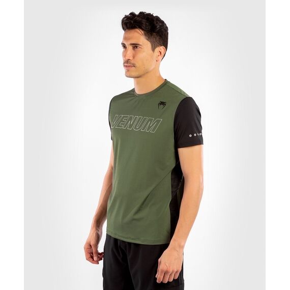 Venum Classic Evo Dry Tech T-shirt - Khaki/Silver - S, Colour: Khaki, Size: S, 5 image