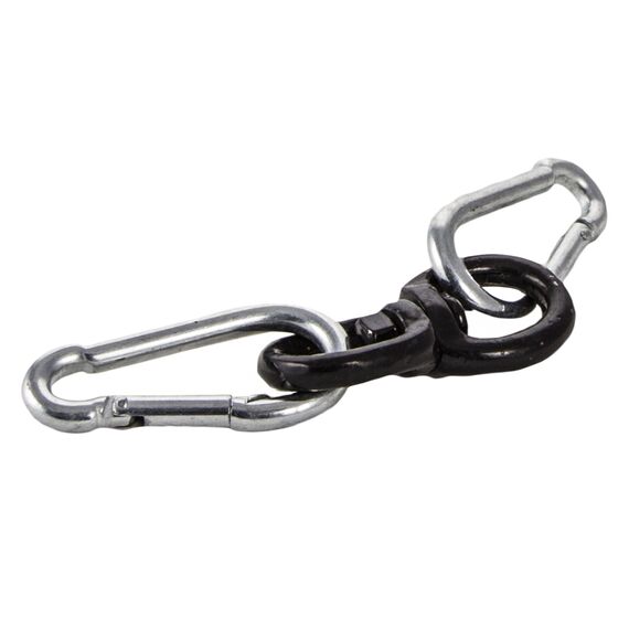 Swivel + 2 snap hooks, Colour: Schwarz