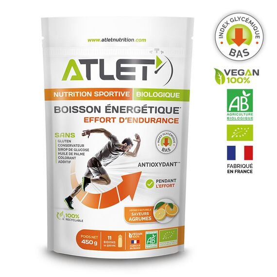Organic Energy Drink 450g Atlet | Naranja