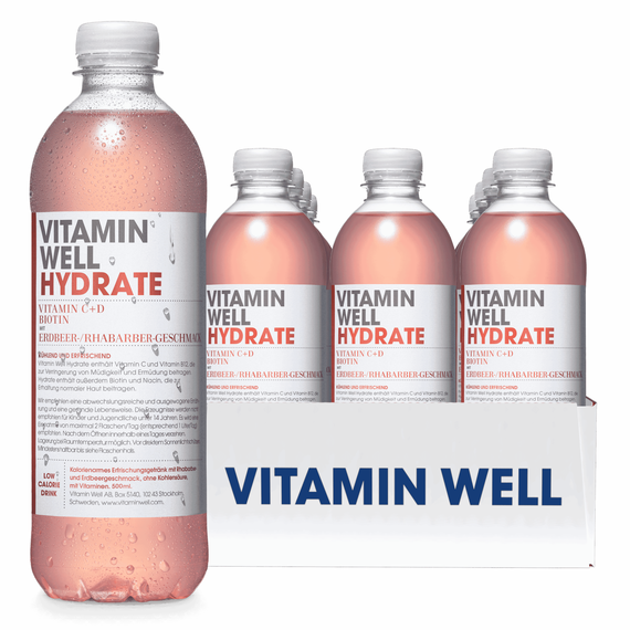 Hydrate 500ml Vitamin Well (lot de 12)