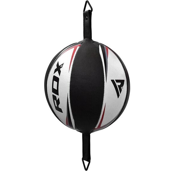 Speed Double End Ball Multi White/Red With Regular Rope, Size: One Size, Colour: Weiss