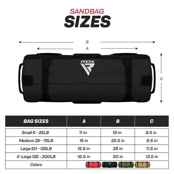 Fitness sand bag (11 to 34 kg), Colour: Schwarz, Additional Weight: 34, 6 image