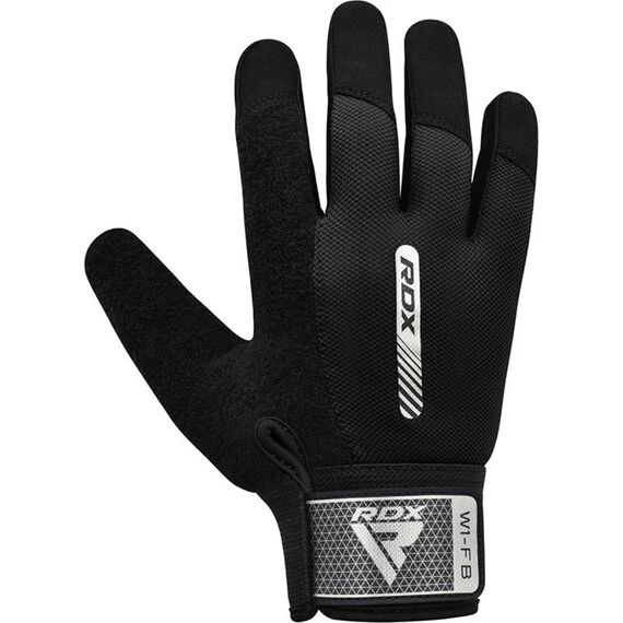 Gym Weight Lifting Gloves W1 Full Black, Size: M, Colour: Schwarz, 3 image