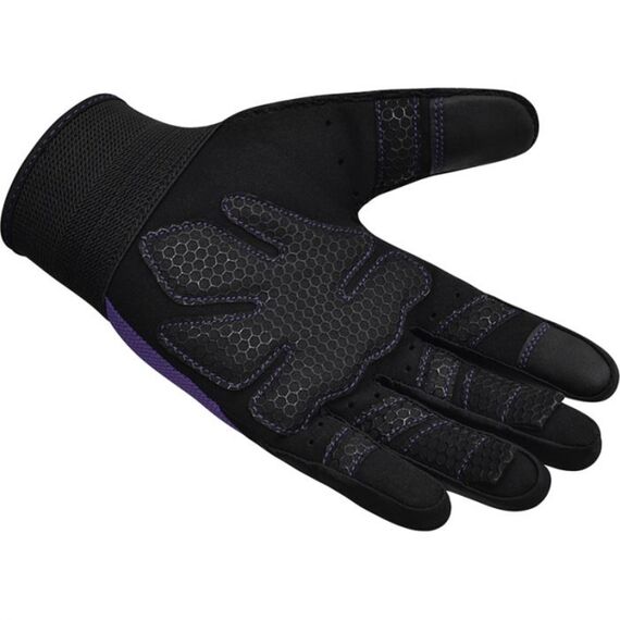 Gym Weight Lifting Gloves W1 Full Purple, Colour: Violett, Size: L, 6 image