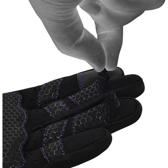 Gym Weight Lifting Gloves W1 Full Purple, Colour: Violett, Size: L, 7 image