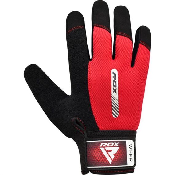 Gym Weight Lifting Gloves W1 Full Red, Colour: Rot, Size: S, 8 image