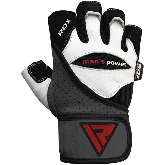 RDX Fitnesshandschuhe Leder, Farbe: Weiss, Grösse : S, 2 image