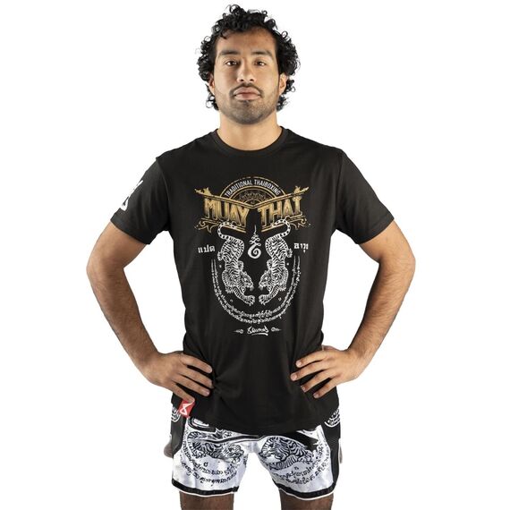 T-Shirt Sak Yant Tigers, Taglia: M, Colore: Nero, 4 image