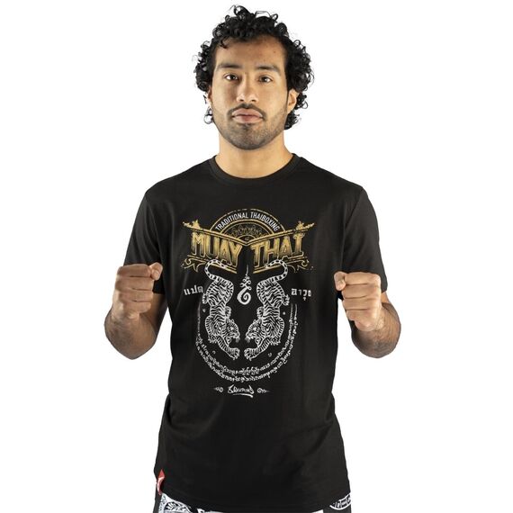 T-Shirt Sak Yant Tigers, Size: L, Colour: Schwarz, 6 image