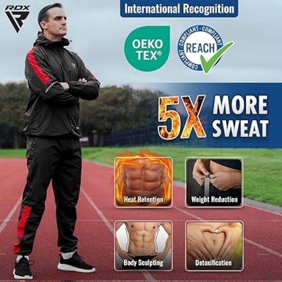Clothing Sauna Suit C1, Size: XL, Colour: Rot, 6 image