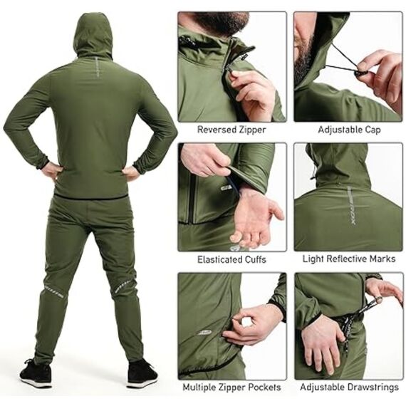 Clothing Sauna Suit H2, Size: M, Colour: Khaki, 5 image