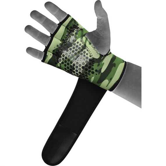Weight Lifting Gloves X3 Army Green Long Strap-S/M, Colour: Camouflage, Size: S-M, 4 image