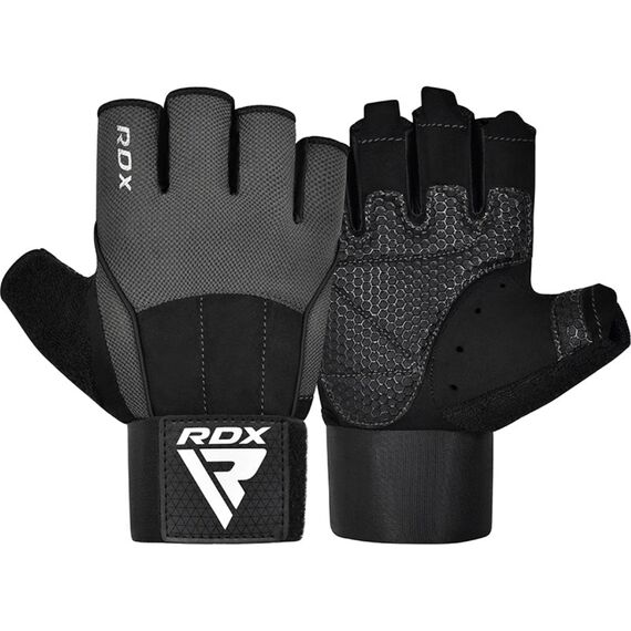 Gym Weight Lifting Gloves W3 with EVA padding, Size: L, Colour: Grey