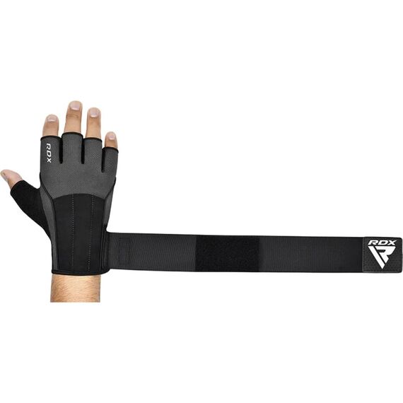 Gym Weight Lifting Gloves W3 with EVA padding, Size: L, Colour: Grey, 2 image