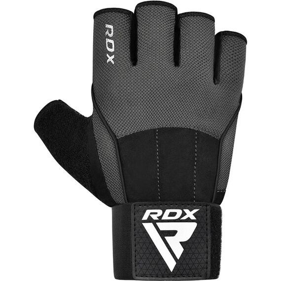 Gym Weight Lifting Gloves W3 with EVA padding, Size: L, Colour: Grey, 5 image