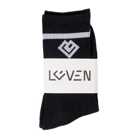 Chaussettes hautes unisexes 36-43 Loven | Noir, 5 image