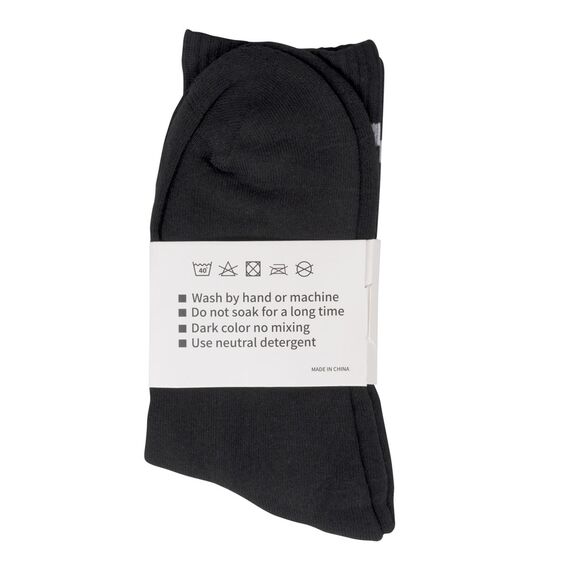 Chaussettes hautes unisexes 36-43 Loven | Noir, 4 image