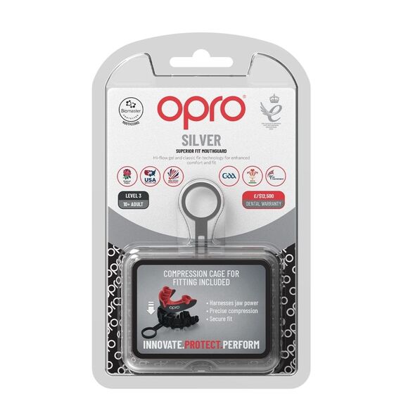 OPRO Silver: Match Protection for Contact Sports, Size: One Size, Colour: Weiss, 3 image