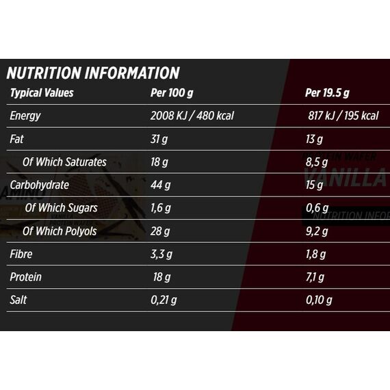 Crispy Protein Wafer 39g Nutramino (pack of 12) | Vanilla, 2 image