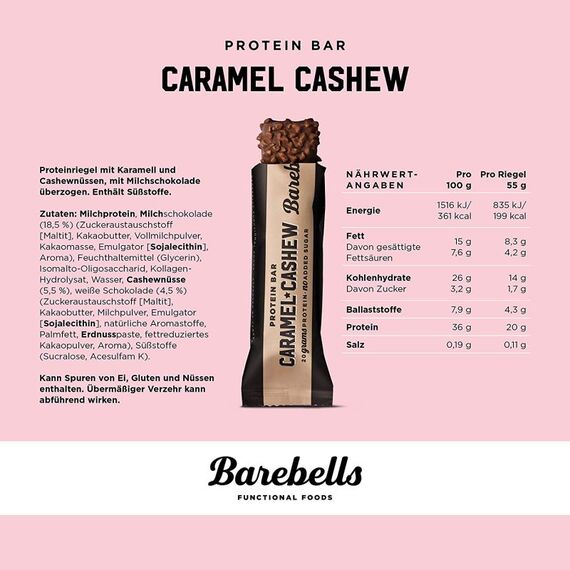 Protein Bar 55g Barebells (set of 12) | Salted Caramel, 2 image