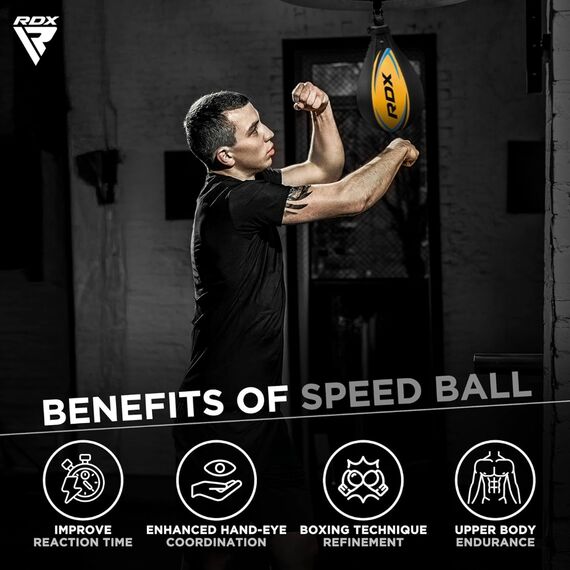 Speed Ball Leather Multi Yellow/Blue, Size: One Size, Colour: Yellow, 6 image