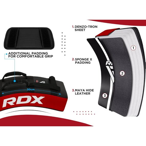 RDX T1 Kick Shield – Best Protection for Combat Training, Size: One Size, Colour: Rot, 2 image