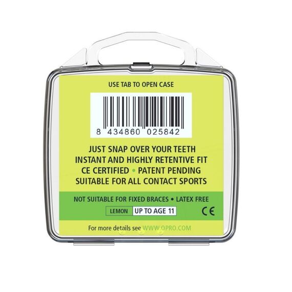 OPRO Snap-Fit Junior  - Lemon Yellow Flavoured, Size: One Size, Colour: Yellow, 3 image