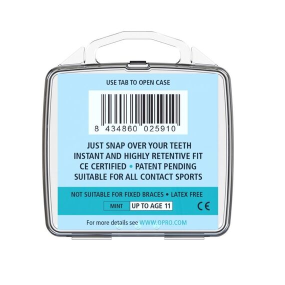 OPRO Snap-Fit Junior - Mint Green Flavoured, Size: One Size, Colour: Bleu Neon, 2 image