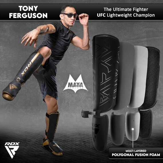Shin Instep F6 Matte Black-S, Size: S, Colour: Schwarz, 5 image