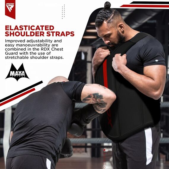 Chest Guard F6 Matte Red-L/XL, Colour: Schwarz, Size: L-XL, 4 image