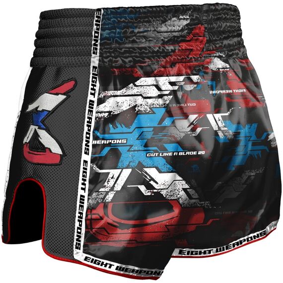 8 WEAPONS Muay Thai Shorts - Cut like a blade black 2.0 XL, Size: XL, Colour: Schwarz, 2 image