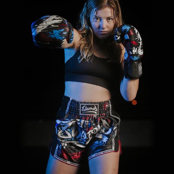 8 WEAPONS Muay Thai Shorts - Cut like a blade black 2.0 XL, Size: XL, Colour: Schwarz, 6 image