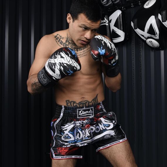 8 WEAPONS Muay Thai Shorts - Cut like a blade black 2.0 XXL, Size: 2XL, Colour: Schwarz, 4 image