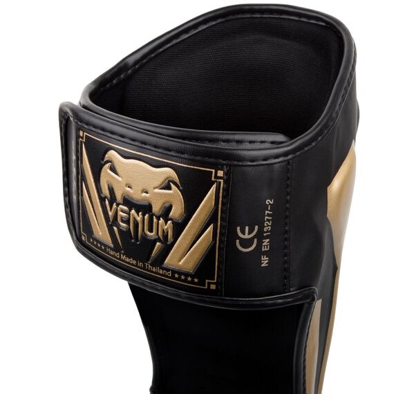 Venum Elite Standup Shin guards - Black/Gold, Colour: Gold, Size: L, 3 image