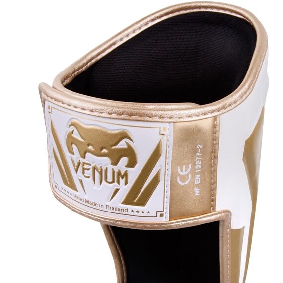 Venum Elite Standup Shinguards - White/Gold-XL, Size: XL, Colour: Gold, Size: XL, 3 image