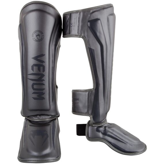 Venum Elite Standup Shinguards  - Grey/Grey, Colour: Grey, Size: L