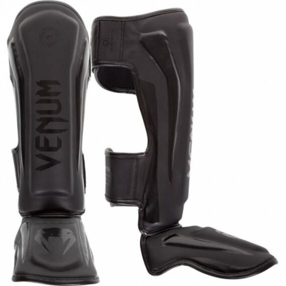 Venum Elite Standup Shinguards-Black, Size: XL, Colour: Schwarz