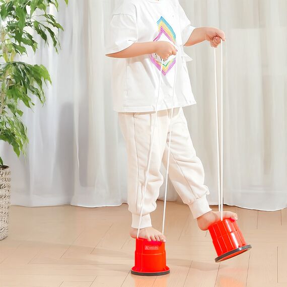 Sabots / Stelzen rutschfeste Becher Kinder (Satz von 2) | Rot, 8 image